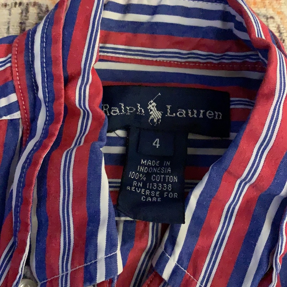 Super cute striped button down - Ralph Lauren Blue Label - Picture 2 of 3